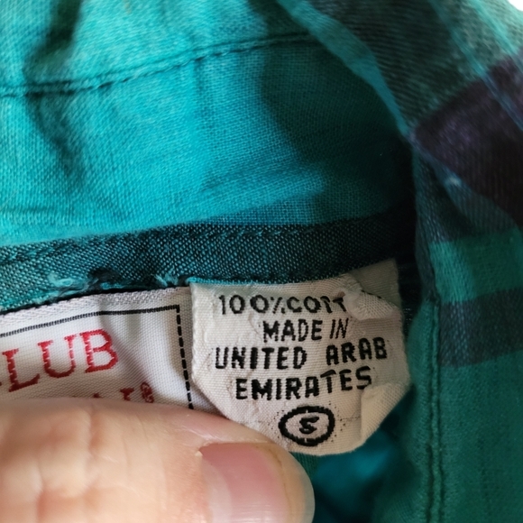 Custom Club International by Van Heusen VTG Button Down Shirt SZ Small Plaid - Picture 6 of 7